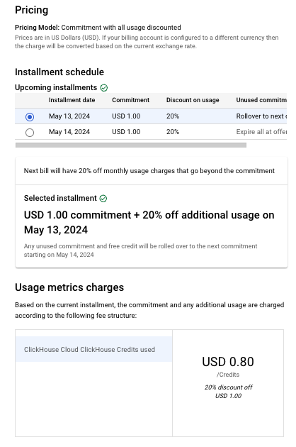 Сводка цен GCP Marketplace